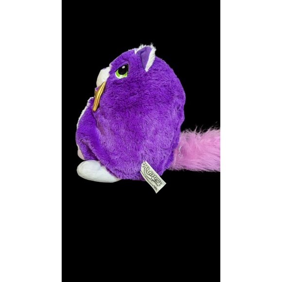Misfittens Get Meowt! Purple & White Kitten Round Plush Toy Gold Bowtie 9" Adora - Picture 3 of 7